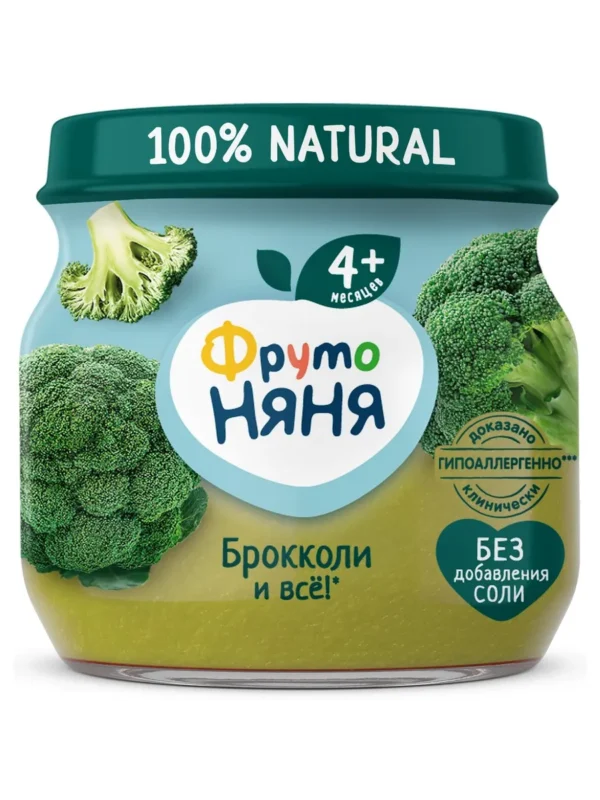 Пюре ФрутоНяня из брокколи 80 г с 4 месяцев Пюре ФрутоНяня из брокколи 80 г с 4 месяцев