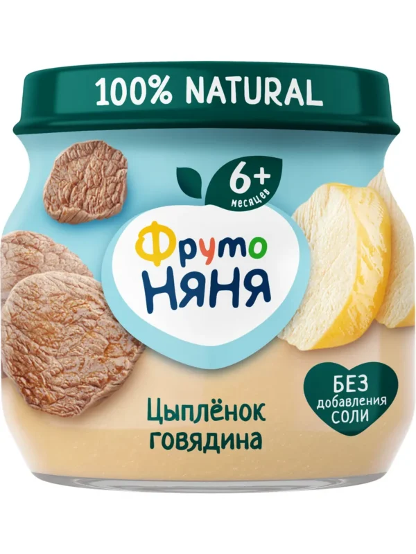 Пюре ФрутоНяня цыпленок-говядина 80г с 6 месяцев Пюре ФрутоНяня цыпленок-говядина 80г с 6 месяцев