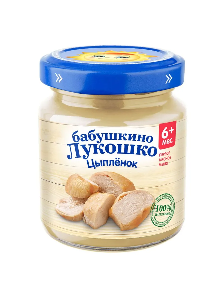 Пюре Бабушкино лукошко цыпленок с 6 мес+ 100 г Пюре Бабушкино лукошко цыпленок с 6 мес+ 100 г