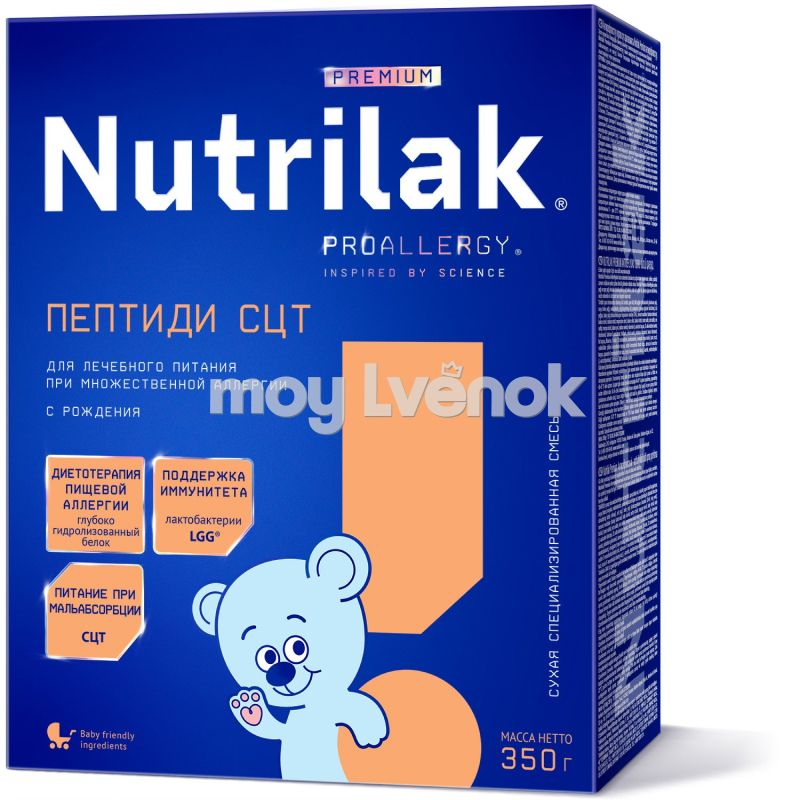 Смесь Nutrilak Пептиди СЦТ специализированная 350г с 0месяцев Смесь Nutrilak Пептиди СЦТ специализированная 350г с 0месяцев