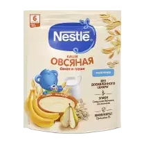 Каша молочная Nestle овсяная груша-банан 200г с 6 месяцев