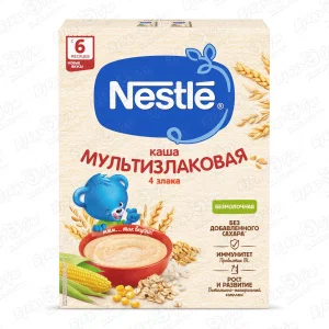 Каша Nestle безмолочная мультизлаковая 4 злака 200г с 6мес