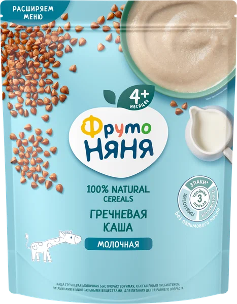 Каша молочная ФрутоНяня гречневая 200г с 4месяцев Каша молочная ФрутоНяня гречневая 200г с 4месяцев