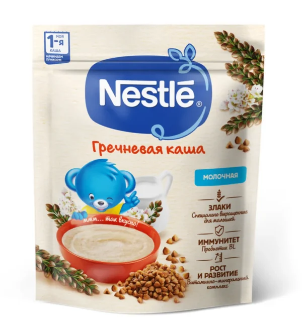 Каша Nestle молочная гречневая c бифидобактериями с 4 месяцев