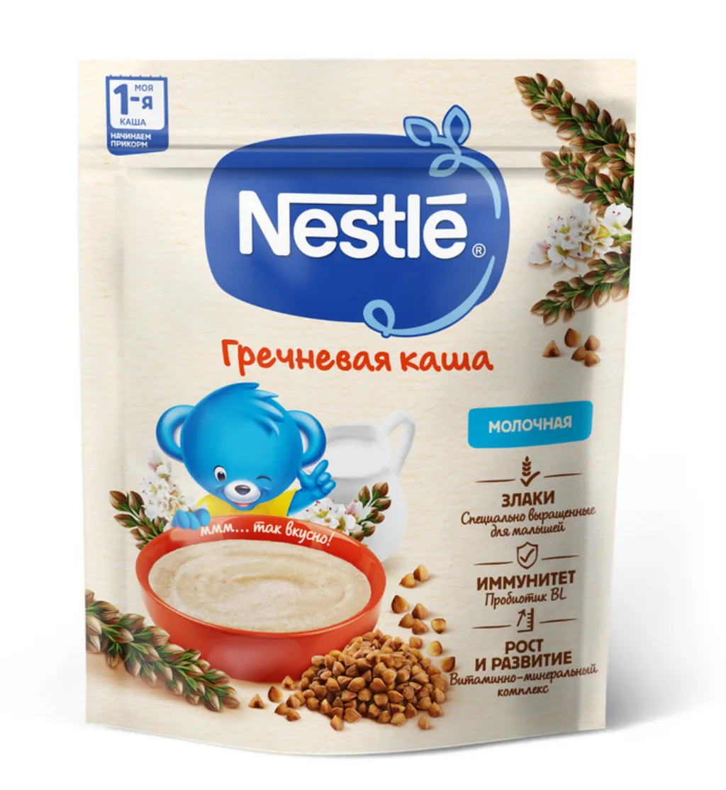Каша Nestle молочная гречневая c бифидобактериями с 4 месяцев Каша Nestle молочная гречневая c бифидобактериями с 4 месяцев