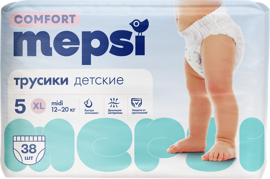 Подгузники-трусики Mepsi ХL (12-22 кг) 38 шт Подгузники-трусики Mepsi ХL (12-22 кг) 38 шт