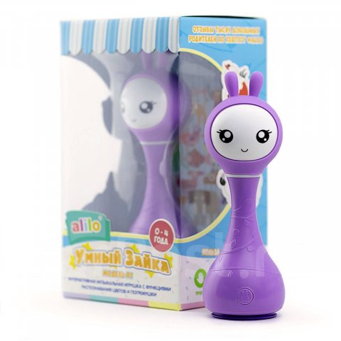 Интерактивная развивающая игрушка alilo Умный зайка R1, фиолетовый Интерактивная развивающая игрушка alilo Умный зайка R1, фиолетовый