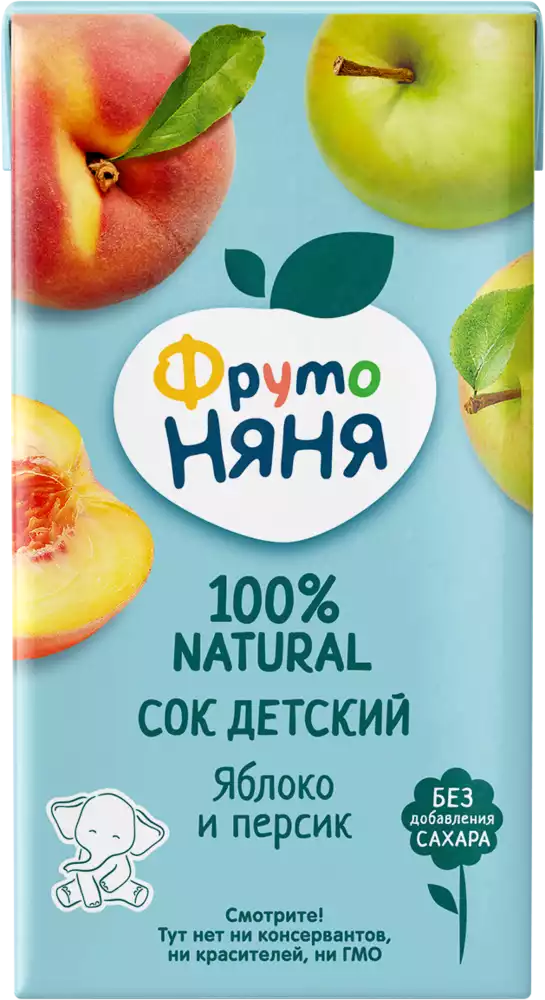 Сок ФрутоНяня из яблок и персиков 0,5 л от 3 лет Сок ФрутоНяня из яблок и персиков 0,5 л от 3 лет