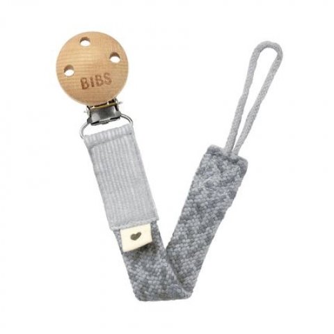 BIBS Держатель для пустышки Paci Braid, Cloud/Iron BIBS Держатель для пустышки Paci Braid, Cloud/Iron