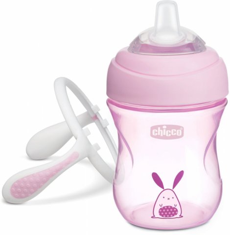 Чашка-поильник Chicco Transition Cup, силиконовый носик, от 4 месяцев, цвет розовый, 200 мл Чашка-поильник Chicco Transition Cup, силиконовый носик, от 4 месяцев, цвет розовый, 200 мл