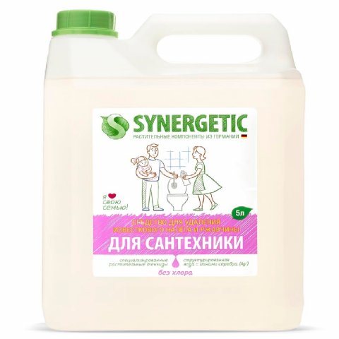 Чистящее средство SYNERGETIC для сантехники 5 л Synergetic Чистящее средство SYNERGETIC для сантехники 5 л Synergetic