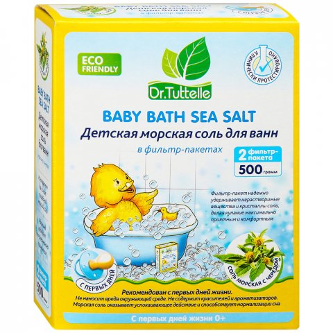 Dr.Tuttelle Морская соль для ванн детская с Чередой 0.5 кг Dr.Tuttelle Морская соль для ванн детская с Чередой 0.5 кг