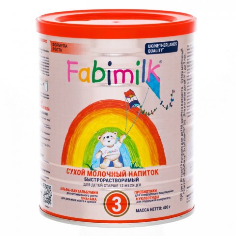 Fabimilk 3 Молочный напиток 1-3 года 400 г Fabimilk 3 Молочный напиток 1-3 года 400 г