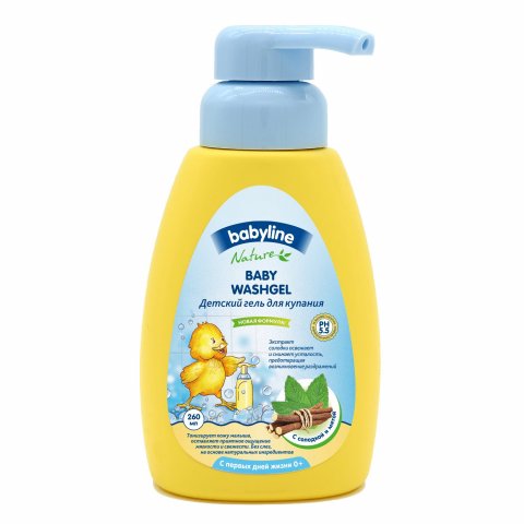 Гель для купания Babyline мята/солодка 250+10мл Гель для купания Babyline мята/солодка 250+10мл