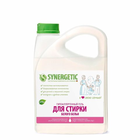 Гель для стирки SYNERGETIC белого белья 2.75 л Synergetic Гель для стирки SYNERGETIC белого белья 2.75 л Synergetic