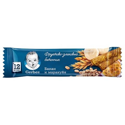 GERBER Батончик Фруктово-Злаковый Маракуйя {c 1 года} 25г. GERBER Батончик Фруктово-Злаковый Маракуйя {c 1 года} 25г.