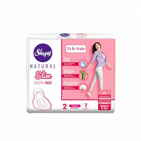 Гигиенические прокладки Sleepy Natural Long № 2, 6 капель 7 шт Гигиенические прокладки Sleepy Natural Long № 2, 6 капель 7 шт