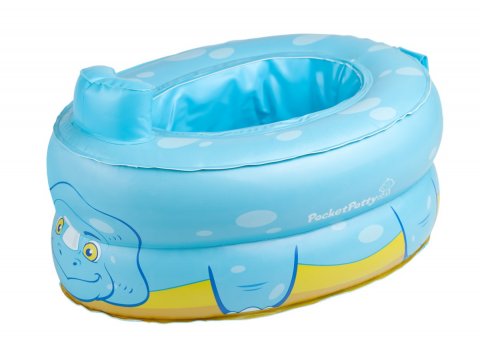 Горшок дорожный надувной для детей PocketPotty Динозавр от ROXY-KIDS, цвет голубой Горшок дорожный надувной для детей PocketPotty Динозавр от ROXY-KIDS, цвет голубой