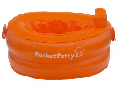 Горшок дорожный надувной для детей PocketPotty от ROXY-KIDS, цвет оранжевый Горшок дорожный надувной для детей PocketPotty от ROXY-KIDS, цвет оранжевый