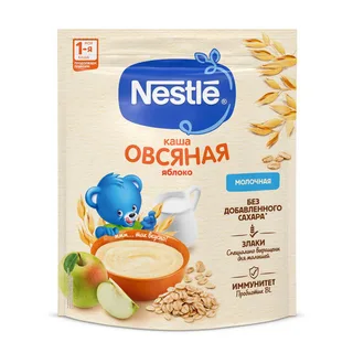 Каша молочная Nestle овсяная с яблоком 200г с 6месяцев