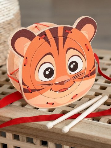 Игрушка детская барабан Тигрёнок Игрушка детская барабан Тигрёнок