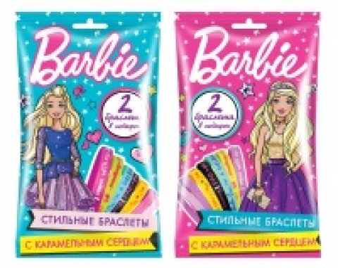 Карамель леденцовая Barbie «Сердце» со вкусом клубники со сливками, с браслетами 10 г в ассортименте Карамель леденцовая Barbie «Сердце» со вкусом клубники со сливками, с браслетами 10 г в ассортименте