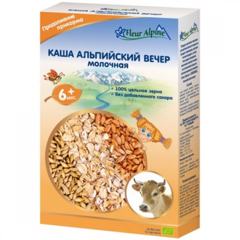 Каша Fleur Alpine Альпийский вечер молочная с 6 месяцев Каша Fleur Alpine Альпийский вечер молочная с 6 месяцев