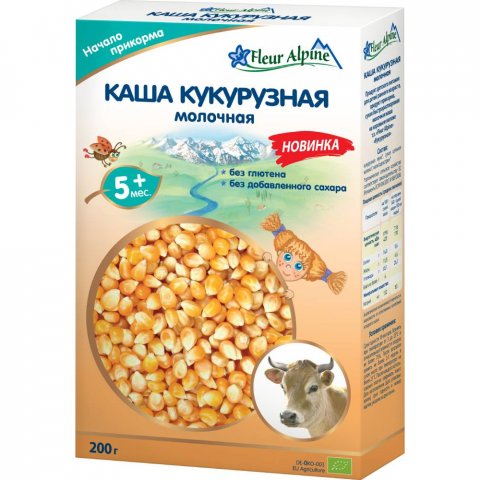 Каша Fleur Alpine Кукурузная молочная с 5 месяцев