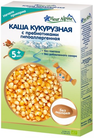 Каша Fleur Alpine Кукурузная с пребиотиками гипоаллергенная с 5 месяцев Каша Fleur Alpine Кукурузная с пребиотиками гипоаллергенная с 5 месяцев