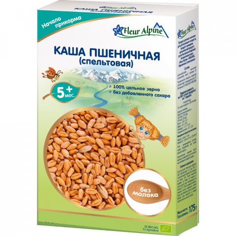 Каша Fleur Alpine Пшеничная (спельтовая) с 5 месяцев Каша Fleur Alpine Пшеничная (спельтовая) с 5 месяцев