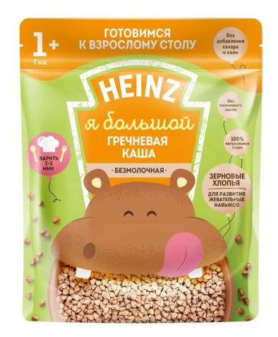 Каша Heinz безмолочная Я большой гречка пауч 250г Каша Heinz безмолочная Я большой гречка пауч 250г