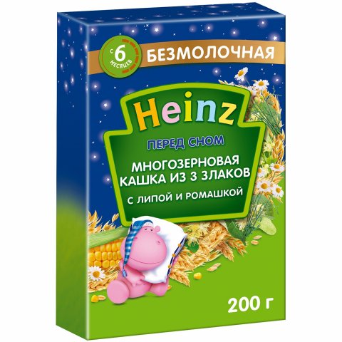 Каша Heinz многозерновая 3 злака с липой 200 г Каша Heinz многозерновая 3 злака с липой 200 г
