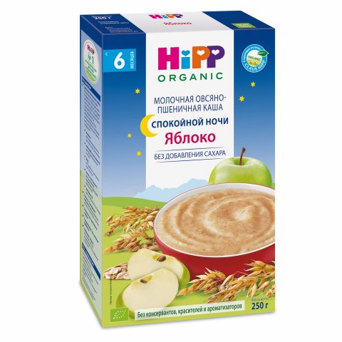 Каша Hipp молочная овсяно-пшеничная яблоко Спокойной ночи 250г Каша Hipp молочная овсяно-пшеничная яблоко Спокойной ночи 250г