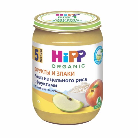 Каша Hipp цельный рис-фрукты 190г с 5 месяцев Каша Hipp цельный рис-фрукты 190г с 5 месяцев