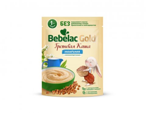 Каша молочная Bebelac гречневая 200г c 4месяцев Каша молочная Bebelac гречневая 200г c 4месяцев
