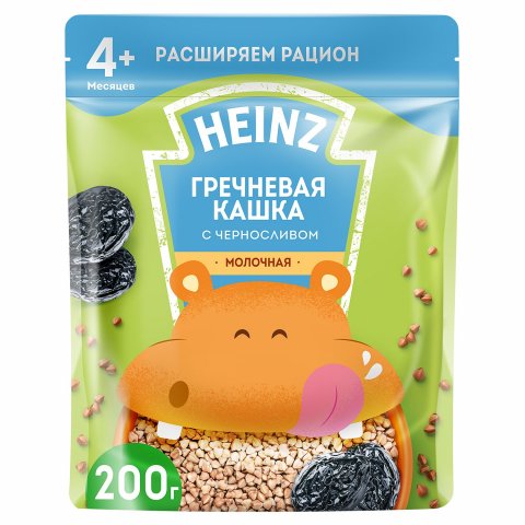 Каша молочная Heinz гречневая с черносливом 200г с 4месяцев Каша молочная Heinz гречневая с черносливом 200г с 4месяцев
