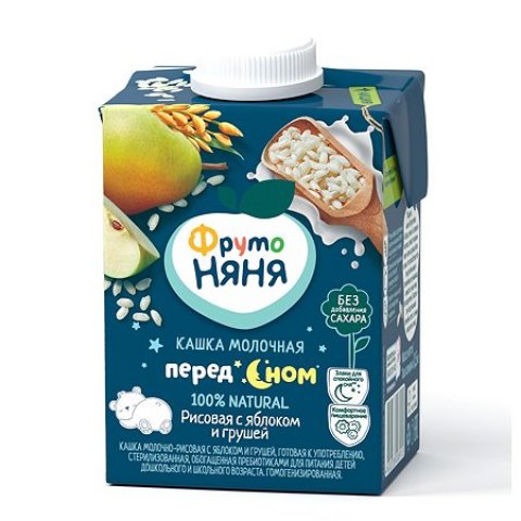 Кашка ФрутоНяня молочно-рисовая с яблоком и грушей 0.5л с 3лет Кашка ФрутоНяня молочно-рисовая с яблоком и грушей 0.5л с 3лет