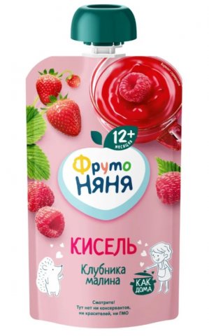 Кисель ФрутоНяня клубника-малина 130г 12+ месяцев Кисель ФрутоНяня клубника-малина 130г 12+ месяцев