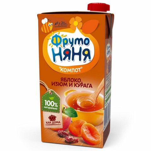 Компот ФрутоНяня яблоко-изюм-курага 0.5л с 3 лет Компот ФрутоНяня яблоко-изюм-курага 0.5л с 3 лет