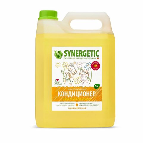 Кондиционер для белья SYNERGETIC Цветочная фантазия гипоаллергенный 5 л Synergetic Кондиционер для белья SYNERGETIC Цветочная фантазия гипоаллергенный 5 л Synergetic