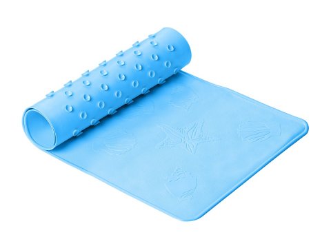 Коврик противоскользящий детский резиновый для ванной ROXY-KIDS 34x74 см, цвет голубой Коврик противоскользящий детский резиновый для ванной ROXY-KIDS 34x74 см, цвет голубой