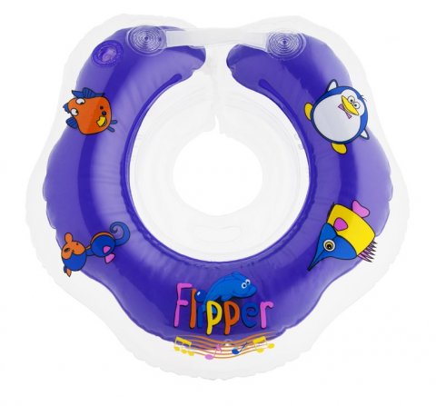 Круг для купания новорожденных и малышей на шею Flipper Music от ROXY-KIDS, цвет фиолетовый Круг для купания новорожденных и малышей на шею Flipper Music от ROXY-KIDS, цвет фиолетовый
