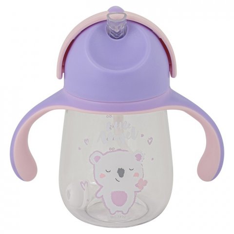 Little Angel / Детский поильник с трубочкой Коала 280 мл фиолетовый Little Angel / Детский поильник с трубочкой Коала 280 мл фиолетовый