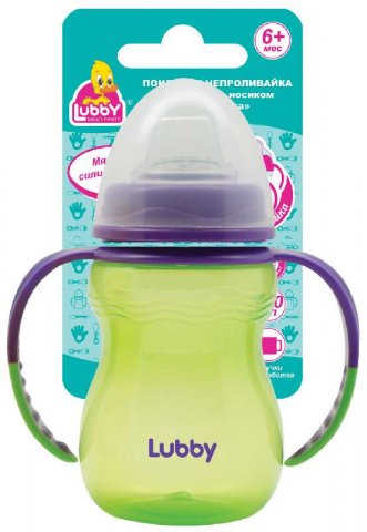 Lubby Поильник-непроливайка Классика от 6 месяцев цвет фиолетовый 250 мл Lubby Поильник-непроливайка Классика от 6 месяцев цвет фиолетовый 250 мл