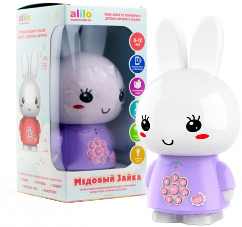 Интерактивная развивающая игрушка alilo Медовый зайка G6+ сиреневый Интерактивная развивающая игрушка alilo Медовый зайка G6+ сиреневый