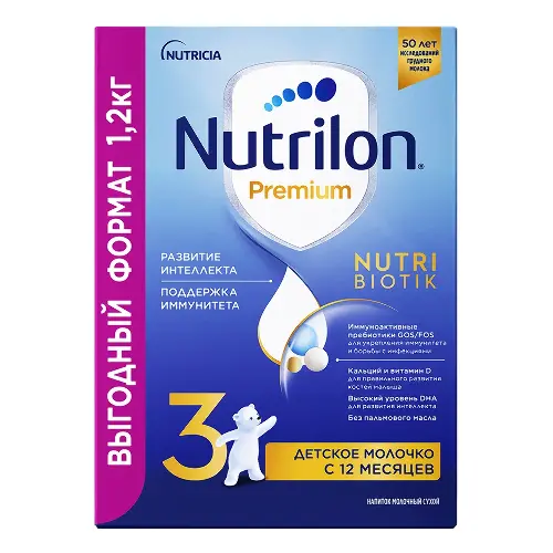 Молочко Nutrilon Nutrilon Премиум 3 с 12 месяцев 1200г Молочко Nutrilon Nutrilon Премиум 3 с 12 месяцев 1200г