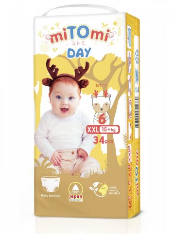 MiTOmi трусики Day XXL (15+ кг) 34 шт. MiTOmi трусики Day XXL (15+ кг) 34 шт.