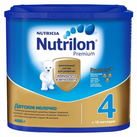 Молочко детское Nutrilon Premium 4 с 18 месяцев 400г Молочко детское Nutrilon Premium 4 с 18 месяцев 400г