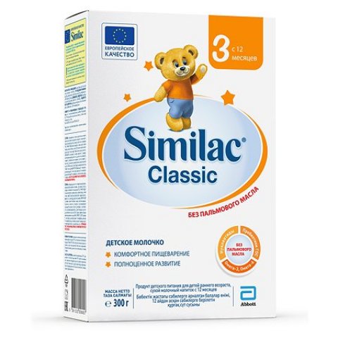 Молочко Similac Классик 3 300г с 12месяцев Молочко Similac Классик 3 300г с 12месяцев