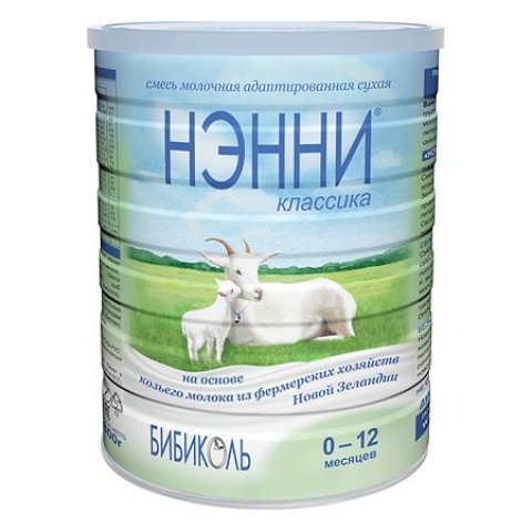 Молочная смесь НЭННИ Классика на основе козьего молока 800 г с 0-12 мес Молочная смесь НЭННИ Классика на основе козьего молока 800 г с 0-12 мес